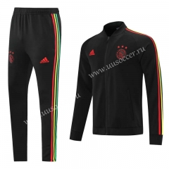 2021-2022 Ajax Black Traning Thailand Soccer Jacket Uniform-LH