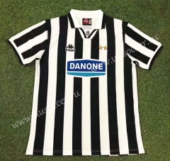 Retro Version 96-97 Juventus Home Black&White Thailand Soccer Jersey AAA-506