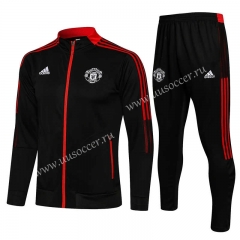 2021-2022 Manchester United Blue  Thailand Soccer Jacket Uniform-815