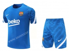 2021-2022 Barcelona Blue Thailand Soccer Jersey Soccer uniform-418