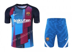 2021-2022 Barcelona Blue&Red Thailand Soccer Jersey Soccer uniform-418