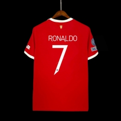 correct version Player version 2021-2022 Manchester United Home Red Thailand Soccer jersey AAA#7 Ronaldo  -518（no patch ）
