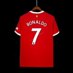 correct version Player version 2021-2022 Manchester United Home Red Thailand Soccer jersey AAA#7 Ronaldo  -518