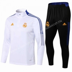 2021-2022 Real Madrid White Thailand Tracksuit Uniform-411