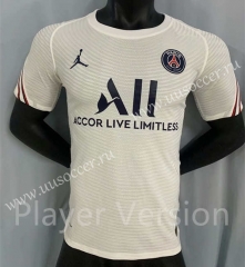 Player version 2021-2022 Paris SG  White  Thailand Training Soccer Jersey AAA-712