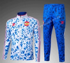 2021-2022 Arsenal Blue&White Thailand Soccer Jacket Uniform- 801