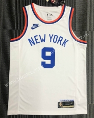 75th Anniversary Retro Edition NBA New York Knicks White #9 Jersey-311