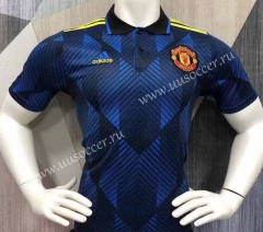 2021-2022 Manchester United Blue Thailand Polo Shirt-403