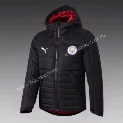 2021-2022 Manchester City Black Cotton Coat With Hat-GDP