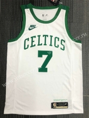 75th Anniversary Retro Edition NBA Boston Celtics White #7 Jersey-311