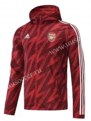 2021-2022 Arsenal Red Wind Coat  With Hat-CS
