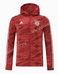 2021-2022 Bayern München Red Trench Coats With Hat-CS