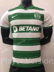 player  Version 2021-2022 Sporting Clube de Portugal Home White & Green Thailand Soccer Jersey AAA-609