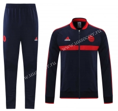 classic style 2021-2022 Bayern München Royal Blue Soccer Jacket Uniform-LH