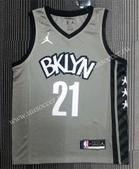 Flying man  NBA Brooder Jeklyn Nets Grey #21 -311
