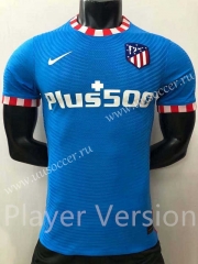 Player Version 2021-2022 Atletico Madrid 2nd Away Blue Thailand Soccer Jersey-609