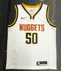 NBA Denver Nuggets White  #50 Jersey-311