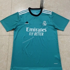 (s-4xl)2021-2022 Real Madrid 2nd Away Green Thailand Soccer Jersey AAA