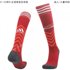 2021-2022 Bayern München Home Red  Soccer Socks