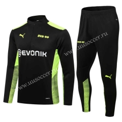 2021-2022 Borussia Dortmund Black  Thailand Soccer Tracksuit Uniform-411