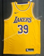2021 NBA Lakers Yellow #39 Jersey-311