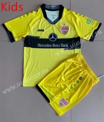 2021-2022 VfB Stuttgart Goalkeeper yellow kids Soccer Uniform-XY