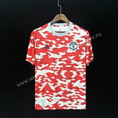 2021-2022 Manchester United Red & White  Thailand Soccer Training Jersey