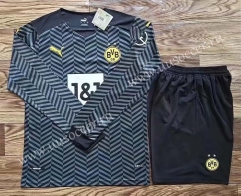 2021-2022 Borussia Dortumund Away Black LS Soccer Uniform-709