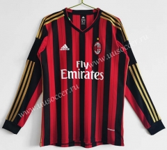 13-14 Retro Version AC Milan Home Red & Black LS Thailand Soccer Jersey AAA-C1046