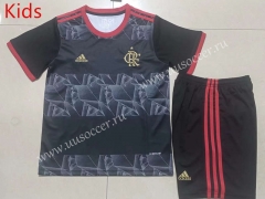 2021-2022 Flamengo 2nd Away Black Kids/Youth Soccer Uniform-507