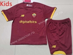 2021-2022 Roma Home Red Kids/Youth Soccer Uniform-507