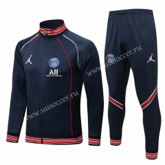 2021-22 Paris SG Royal  Blue Soccer Jacket Uniform -815