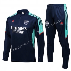 2021-2022 Arsenal Blue Thailand Tracksuit Uniform-815