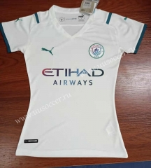 2021-2022 Manchester City Away White Thailand Female Soccer Jersey AAA-708