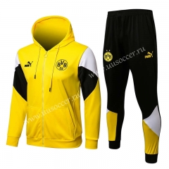 2021-22 Borussia Dortmund Yellow Soccer Jacket Uniform With Hat-815