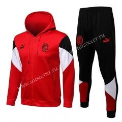 2021-2022  AC Milan Red Thailand Soccer Jacket Uniform With Hat-815