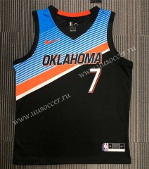 2021-22 City Edition NBA Oklahoma City Thunder Black #7 Jersey-311