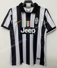 Retro Version 14-15 Juventus Home Black&White Thailand Soccer Jersey AAA-811
