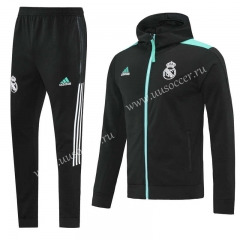 2021-2022 Real Madrid Black&Green  Jacket Uniform With Hat-LH