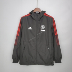 2021-2022 Manchester United Black Wind Coat With Hat-GDP