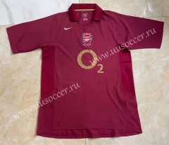 Retro Version 05-06 Arsenal Home Red Thailand Soccer Jersey AAA-503