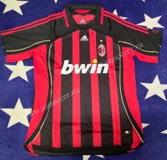 06-07 Retro Version AC Milan Home  Red&Black Thailand Soccer Jersey AAA-503