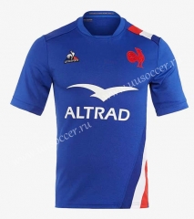21-22 France Home Blue Rugby Jersey