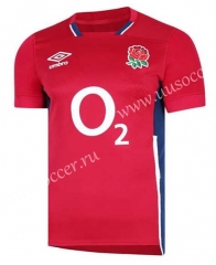 21-22 England Away red Rugby Jersey