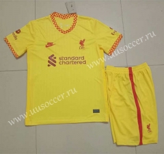 2021-2022 Liverpool  2nd Away Yellow Thailand Soccer Uniform-718