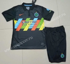 2021-2022 Inter Milan 2nd Away Black Soccer Uniform-718