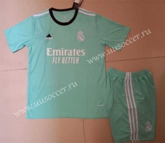 2021-2022 Real Madrid 2nd Away Green  Soccer Uniform-709