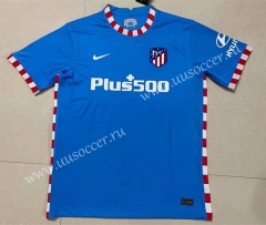 2021-2022 Atletico Madrid 2nd Away Blue  Thailand Soccer Jersey-809