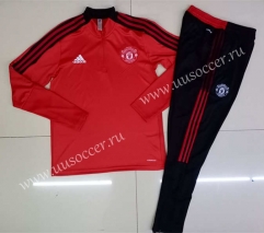 2021-22 Manchester United Red Thailand Tracksuit Uniform-815