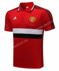 2021-2022 Manchester United Red Thailand Polo Shirt-815